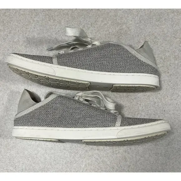 OluKai Women's Pehuea Li Shoe Size 7 Lace Up Sneaker Convertible Gray Tapa Mesh - Picture 5 of 11
